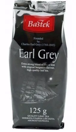 Чай чорний листовий Bastek earl grey з бергамотом 125г
