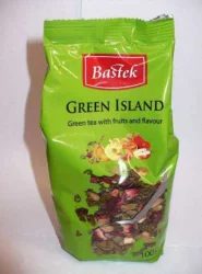 Товар Чай зелений зі шматочками фруктів листовий Bastek green island 100г