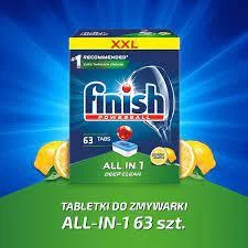 Таблетки Finish Powerball all in 1 deep clean для посудомийної машини лимон 63 шт