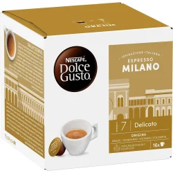 Товар Кава мелена в Капсулах Nescafe Dolce Gusto Espresso Milano Delicato Нескафе Делікатний кремовий 16шт 100г