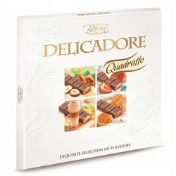 Товар Шоколад Квадрат Baron Delicadore Quadratto Excellent Барон Делікадор 4види міні плитки 16шт 200г