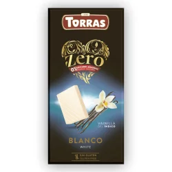Товар Шоколад Білий без Глютену Torras Zero White Blanco Vanilla Chocolate 0% Торас Зеро з Ванілью Плитка 100г
