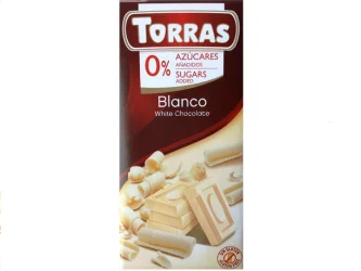 Товар Шоколад Білий без Глютену Torras Blanco White Chocolate 0%Sugar Торас Плитка 75г