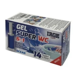Товар Гелевий Шприц для очищення та свіжості унітазу Irge Super WC Gel Ocean 5in1 Ірге освіжувач для туалету 5в1 14 використань Океан