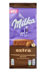 Товар Шоколад плитка Milka Extra Chunky Noisette Chocolate Whole hazelnuts Мілка Екстра Молочний з цільним фундуком 190г