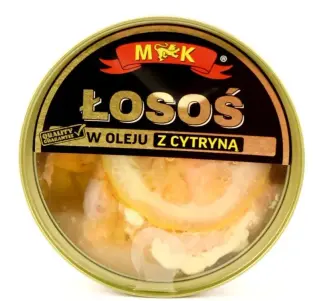 Лосось Шматочки M&K Losos Kawalki w Oleju z Cytrina М&К риба в олії з Лимоном 160г