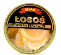 Лосось Шматочки M&K Losos Kawalki w Oleju z Cytrina М&К риба в олії з Лимоном 160г