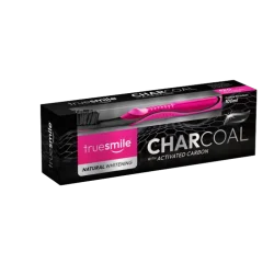 Товар Набір Зубна паста і Щітка Відбілення TrueSmile Natural Whitening Charcoal Activated Carbon ТруСмайл активоване Вугілля Чорна 100мл