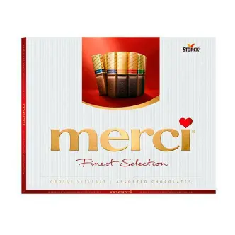 Шоколадні цукерки міні Плитки асорті Storck Merci Finest Selection Grosse Vielfalt Assorted Chocolate Red Мерсі Коробка 250г