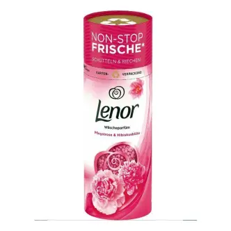 Ароматизатор для прання білизни в гранулах Lenor Unstoppables Schutteln&Riechen Pfingstrose Ленор Півонія Гібіскус Туба 160г