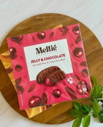 Товар Цукерки Желейні в шоколаді Meltie Jelly&Chocolate Galaretka Cherry Мелті з черешневим желе Коробка 190г