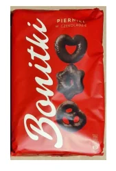 Товар Пряники шоколадні Bonitki Pierniki Czekoladzie Dark Chokolate Red Боніткі в чорному шоколаді Бокс 500г