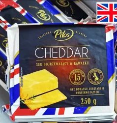 Товар Cир Чеддар твердий Pilos Cheddar Gauda Ser Dojrzewajacy v kawalku Пілос Брусок 250г