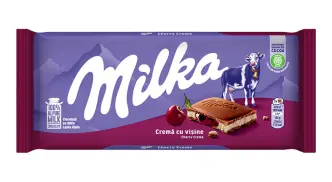 Шоколад плитка Milka Crema Cu Visine Cherry Creme Chocolate Мілка молочний з кремом Черешня 100г