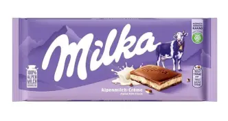 Шоколад з альпійського молока Milka Alpenmilch Alpine Milk Cream Мілка з делікатним альпійським молочним кремом 100г