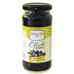 Товар Маслини Чорні без кісточок Helcom Oliwki Czarne Drylowane Black pitted Olives Хелком Мариновані оливки склобанка 240г