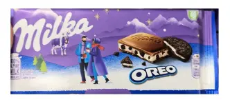 Шоколад плитка Milka Oreo Chocolate Classic Мілка сендвіч молочний шоколад з Орео 92г
