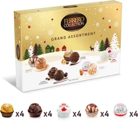 Товар Набір шоколадних Цукерок Подарунок Ferrero Rocher Collection Grand Assortment Фереро Роше Гранд Колекція 5видів 20шт Коробка 197г