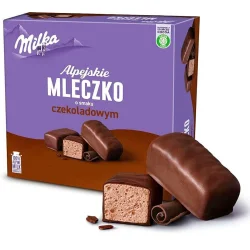 Товар Цукерки Milka Alpejskie Mleczko o smaku Czekoladowym Мілка Альпійське молочко Пташине Шоколадні з какао Коробка 15шт 330г