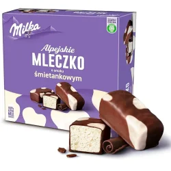 Товар Цукерки Milka Alpejskie Mleczko o smaku Smietankowym Мілка Альпійське молочко Пташине Вершкове Коробка 15шт 330г