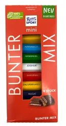 Товар Набір міні шоколадок Ritter Sport Bunter mix Ріттер Спорт Різнобарвний мікс молочний та темний шоколад 9шт 133г