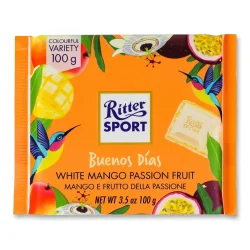 Товар Шоколад білий Ritter Sport Buenos Dias White Mango Passion Fruit А Ріттер Спорт Буенос Діаз манго та маракуя Плитка 100г