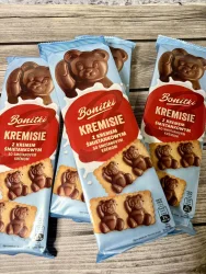 Товар Печиво Ведмедики пісочне Bonitki Kremisie z Kremem Smietankowym Боніткі кремовки з вершковим кремом 12шт 116г