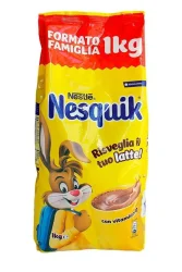 Товар Какао напій розчинний Nestle Nesquik Formato Famiglia Risveglia il tuo latte Несквік Сімейний формат з Вітаміном D Пакет 1000г