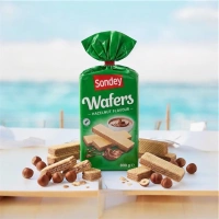Вафлі вершкові Sondey Wafers Chocolate Hazelnut Flavours Сондей з шоколадним кремом та лісовими горіхами 10шт 800г