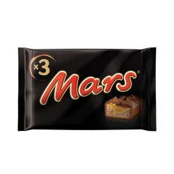 Товар Набір Шоколадні батончики Mars Snacksize Bars 3x Multipack Nougat Caramel Марс молочний шоколад з карамеллю та нугою 3шт 135г