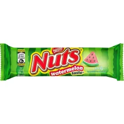 Товар Шоколадний батончик Nestle Nuts Watermelon Hazelnuts Нестлє Натс шоколадний Бар з смаком Кавуна та цілими лісовими горіхами 42г