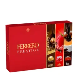 Товар Набір Подарунковий Елегантні цукерки Ferrero Rocher Prestige Фереро преміум Престиж 3 види 21шт Коробка 246г