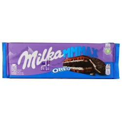 Товар Шоколад молочний з печивом Орео Milka MMMAX Oreo Мілка Сендвіч молочний крем та печиво Біг формат 300г