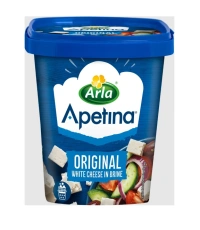 Сир Фета в розсолі Кусочки Arla Apetina Original white Feta Cheese in Brine Арла Апетіна класичний кубіки Контейнер 410г