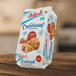 Товар Круасан з листового тіста Antonelli Croissant Fragrla Strawberry Антонеллі з Полуничним кремом 5шт 225г