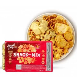 Товар Печиво снеки Асорті з літерами Snack Day Snack Mix ABC 8x Снек Дей мікс крекерів 8 видів Блістер бокс 250г