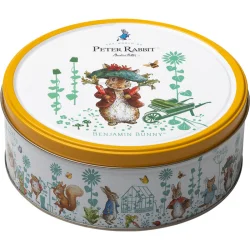 Товар Печиво Cвяткове Jacobsens Bakery Peter Rabbit Benjamin Bunny Yellow Кролик Пітер з шоколадною крихтою жб Бокс 150г