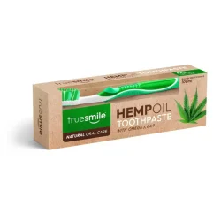 Товар Набір Зубна паста і Щітка з олією Коноплі TrueSmile Natural Care hemp oil toothpaste Omega 3-6-9 ТруСмайл гігієна рота 100мл