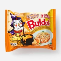Локшина Рамен з пшеничної муки Samyang Buldak Quattro Cheese Hot chicken Flavor Ramen Булдак Суп 4 сири з Куркою Гостра 130г