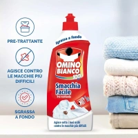 Плямовивідник для Білизни Omino Bianco Smaccia Facile Pre-trattante 100pro Оміно Бьянко Знежирювач попередня Обробка Пляшка 500мл