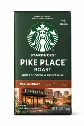 Товар Кава мелена Starbucks Pike Place Roast 100% Arabica Medium Старбакс Пайк-Плейс арабіка Середня обжарка Нотки Какао пакет 510г
