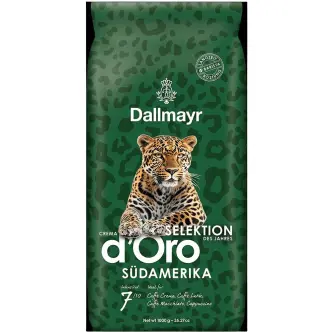 Кава в зернах Dallmayr Crema d’Oro Selektion des Jahres Südamerika Blend 7strong Делмайер Купаж Арабіки Пакет 1000г