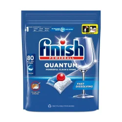 Товар Таблетки для Посудомийних машин Finish Quantum Powerballs Powerful Clean&Shine Fast Dissolving Фініш Квантум Швидкорозчинні 80шт