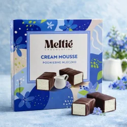 Товар Шоколадні Цукерки Пташине молоко Meltie Cream Mousse Podniebne Mleszko Мелті кремовий Мус небесне Молочко Коробка 380г