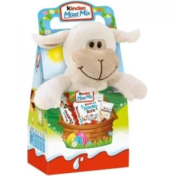 Товар Набір Солодощів з мякою Іграшкою Пасхальний Kinder Maxi Mix Sheep Кіндер максі Мікс цукерок та плюшева Овечка 133г