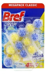 Товар Підвіска блок для змивання унітазу Bref WC Power Active 4 Function Formula Juicy Lemon Бреф аромат Лимон 3шт 150г
