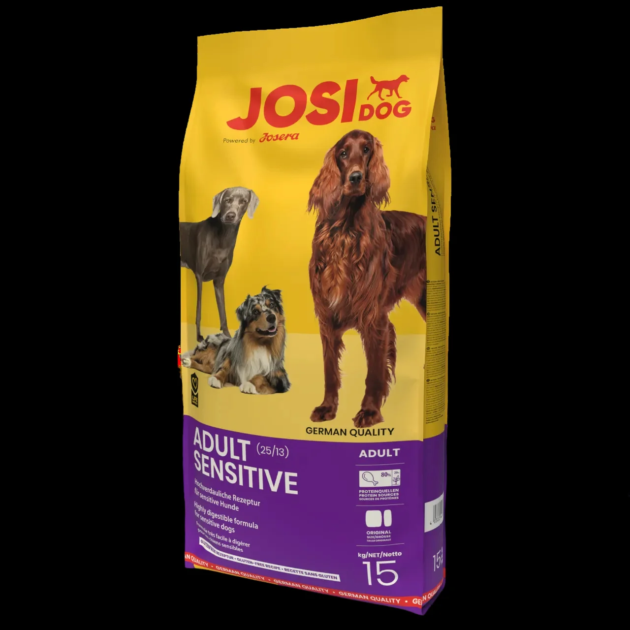 Сухий корм Josera для собак з чутливим травленням josera josidog adult sensitive, з м'ясом домашньої птиці, 15 кг