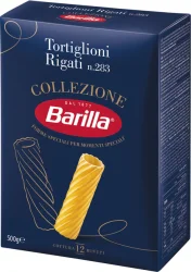 Товар Макарони Тортильони №283 Barilla Collezione Tortiglioni Rigati Барілла Паста широкі спіральні Трубочки Колекція Альденте 500г
