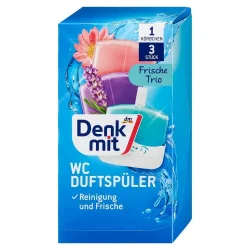 Товар Підвіска гелева Ароматичний блок та Очисник для Унітазу Denkmit WC DuftSpuler Reinigung Frische trio ДенкМіт Квіткове Тріо 3шт