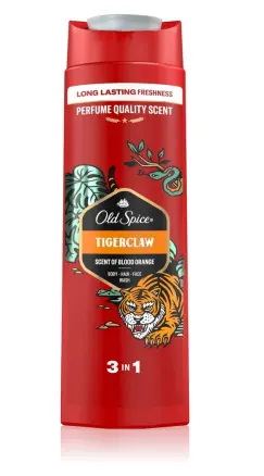 Гель для Душу 3в1 Чоловічий Old Spice Tigerclaw Long Lasting Fresh Blood Orange ОлдСпайс кіготь Тигра Кривавий Апельсин 400мл